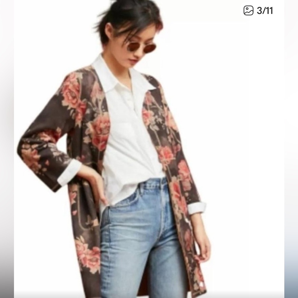 Solitaire - Anthropology - Monarc Vintage Suedette Open Jacket